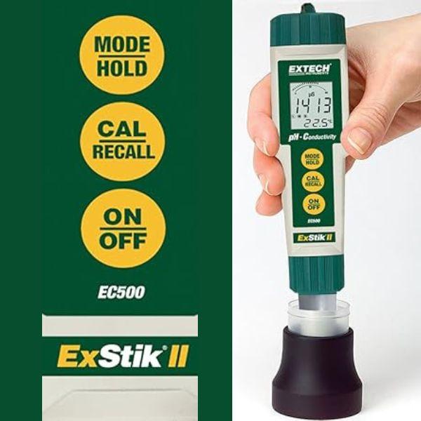 Extech EX-EC500 เครื่องวัดคุณภาพน้ำ 5in1│pH Meter Conductivity TDS ความเค็ม อุณหภูมิ